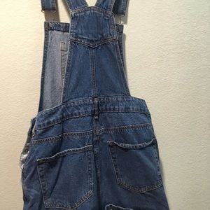 Denim overall dress
